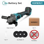 YOFIDRA 125mm Harjadeta Nurklihvmasin 3 K&auml;iku Juhtmeta Metallipuidu Lihvimiseks Poleerimiseks L&otilde;ikamiseks T&ouml;&ouml;riist Makita 21V Aku Pinni jaoks NO Battery