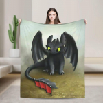 Multikas armas T-Toothless Tekk Kvaliteetne Soe Visketekk Talv T&uuml;drukud Poisid Magamistuba Muster Voodikate 30x40in
