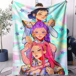 K-Popi deemonik&uuml;tid Tekk Kuum anime flanelltekk F&auml;nni kingitus Sobib koduseks vaba aja veetmiseks, telkimiseks, reisimiseks Multifunktsionaalne tekk 30x40in