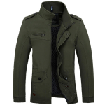 Meeste Vabaaja Jakk Pikkade Varrukatega Seisva Kraega Mantel XXXXL black