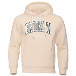 New York Brooklyn Hip Hop Letter meeste kapuuts, vaba vabaaja uus kapuuts, soe fliis t&auml;navar&otilde;ivad, isikup&auml;ra, mood, meeste dressipluus 3XL