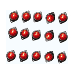 24V gabariittuled veoauto haagistele, veoautodele, universaalsed gabariittuled, punane, 15 tk pakendis
