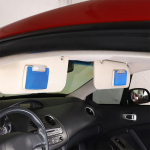 Mitsubishi Eclipse 2006-2011 pehmest s&uuml;sinikkiust auto meigipeegli paneeli katte trimmikleebiste auto jaoks carbon fiberlvP