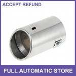Straight FOR Car Chrome Round Rear Muffler Exhaust Tip Pipe for Dia 1.25 to 2