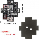 10 Opening 4x6 Black Collage Picture Frame Wall Hanging for 4 by 6 inch Multiple Photo Frames