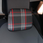 Car Seat Supports Headrest pillow Plaid Fabric For VW MK7 GTD GTE GTI sinine