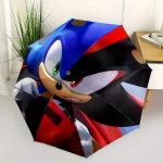 Sonic The Hedgehog Vihmavari Armas vihmavari armsa disainiga, Kaasaskantav 3-kordne kompaktne vihmavari meestele ja naistele, S359