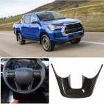 For Toyota For Fortuner 16-22 Interior Trim Steering Wheel Cover Easy tallation Replacement Spare Practical