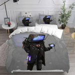 M&auml;ng Skibidi Tualett Arale Tekk Voodipesukomplektid M&auml;ngur Voodikate Tekikott Komplektid Lapsed T&auml;iskasvanud 3D-tr&uuml;kk Magamistoa Kaunistus EU Single(135*200cm)3pcs