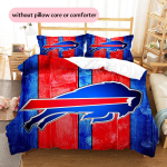 Buffalo Bills Muster Voodipesu Tekikomplekt Kodu Kaunistus Kingitus (1 * tekikott + 2 * padjap&uuml;&uuml;ri ilma s&uuml;damikuta) 135x200cm