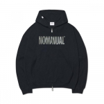 Nomanual Nm Waffle Zip Up Hooded  Black S