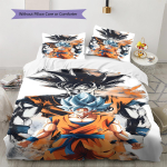 Son Goku mustriga voodipesu, Tekikomplekt Tekikate Padjap&uuml;&uuml;r Kodu S&uuml;nnip&auml;evakingitus (1 * tekikott + 2 * padjap&uuml;&uuml;ri, ilma s&uuml;damikuta) 135x200cm white