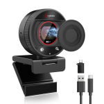 Angetube 4K veebikaamera striimimiseks USB-veebikaamera PDAF AI m&uuml;rav&auml;henduse ja 8x suumiga ning privaatsuskaitsega. &Uuml;hildub ja ja OBS-i ning arvutiga. 1080P@60FPS must