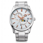 Orient SUN MOON Automaatne Kaasaegne Jaapani Garantiiga & Kell, Stiil, Meeste, Valge, H&otilde;bedane, RN-AK0301S, Tootja oma valge