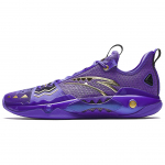 Anta Shock Wave 5 Pro Engraved Memory Cushioning, Wear Resistant Low top Basketball Shoes Men's Purple Gold 112611119S-4 44