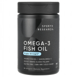 Sports Research, Oomega-3 Kala&otilde;li, Kolmekordne Tugevus, 90 Pehmet Kapslit