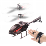 K&auml;ele kinnitatav k&auml;ejuhtimisega induktsioonlennuk l&ouml;&ouml;gikindel helikopter valgustusega laetav mini RC droon punane