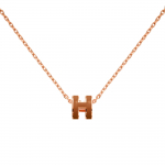 Hermes Mini Pop H Lakitud Metallist Kaelakee Naiste kaelakee Roosa Kuld H147992FOA9 Basic Packaging-Box+Dust Bag or Padding Board