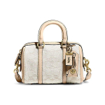 Coach Ruby 18 T&otilde;mblukuga Klassikalise Logoga Jacquard-kangast Nahast Boston Bag Naiste k&auml;ekotid Roosa CA115-B4UDK Basic Set (Bag+Dust Bag)