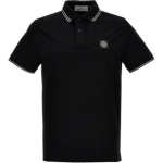 Stone Island Logo Plaastriga L&uuml;hikeste Varrukatega Polo S&auml;rk Meeste Polo S&auml;rgid Must K1S1522002SCS0018-V0029 XXL