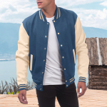 Casual Varsity jakk meestele pikkade varrukatega Slim Fit Letterman Baseball Bomber jakid Kerge dressipluus Meeste n&ouml;&ouml;pidega tuulejakid XXL paabulinnu sinine v&auml;rv