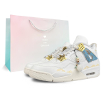 Jordan Air Abrasion Resistant Abrasion Resistant Mid top Vintage Basketball Shoes Women's White AQ9129-170(Team401-SBOX) 37.5 gray