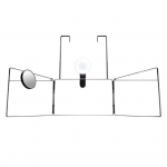 Kolmekordne peegel k&auml;ed-vabad ilma moonutusteta DIY 10X luup, ise juukseid l&otilde;ikav, kujundav kolmekordne peegel koos t&auml;itevalgustusega koju must