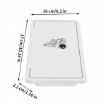 RV toitejuhtme luuk Veekindel juurdep&auml;&auml;suks m&otilde;eldud uks lukuga T&ouml;&ouml;riistad Koduparandus Katuse Lakke P&otilde;randale Aknale Kodukasutajatele valge