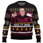 Kapten Picard Star Trek Kole J&otilde;uludžemper Meeste Pullover &Uuml;mmarguse kaelusega Pikak&auml;eline Topp L gray