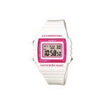 Casio Youth Series Silikoonist V&auml;ike Ruut Suvine Makroon Klassikaline V&auml;ike Ruut Kvartsmehhanism Vaikne Rihm Naiste kellad Kohvi W-215H-7A2 Regular Watch Box,White Strap