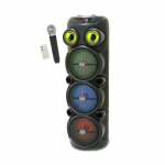 Valgustatud karaokek&otilde;lar - INOVALLEY - KA129-XXL - Bluetooth V5.0 - 90 cm - 1000 W - K&otilde;larid 3 x 8'' - Juhtmeta mikrofon komplektis