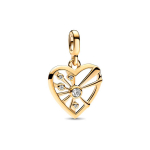 Pandora S&uuml;dame ja S&auml;ra Medal 14K Kuldkattega Kuupmeetrilise Tsirkooniumiga Ripats Naiste ripats 762691C01 Gold