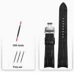 Seiko Premier Series Rihma jaoks SNP093 SNP096 SNP114 SNP115 SNP127 SNP023 025 036 7D56-0AA0 Kaardus Otsaga Veisenahast Kellarihm 21mm 21mm-width black