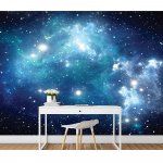 Galaxy Starry seinatapeet Eemaldatav t&auml;histaeva seina kleebis Moodne elutoa magamistoa kodukaunistuse tapeet 200 cm(W) x 140 cm(H)