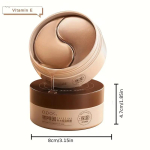 Kofeiini niatsiinamiid silmaplaastrid vananemisvastane ravi mask tumedatele ringidele turse kortsudele Niisutav pinguldav silmaalune hooldus 60 t&uuml;kki Eye Mask beige