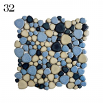 Keraamilised Kivit&uuml;kkmosaiikplaadid Spa Kuumaveeallika Bassein Kalatiigi Fragmentatsioonid 30cm Vannitoa Libisemisvastased Sinised Ja Valged Portselanplaadid (as the picture,30x30cm)