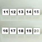 10 tk/komplekt roostevabast terasest lauanumbri tahvel, kahepoolne, nummerdatud 1 kuni 20, digitaalne kaarditahvel, restorani, hotelli, laua number