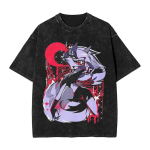 Helluva Boss Loona Naljakas Graafiline Tr&uuml;kk Retro Pesitud T-s&auml;rk Mehed Naised L&otilde;tv Vabaaja &Uuml;lesuuruses T-s&auml;rk Streetwear Mood Puuvillane Topp 3XL mitmev&auml;rviline