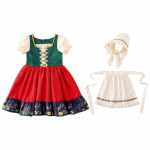 T&uuml;druku Dirndl Oktoberfest Kost&uuml;&uuml;m Baieri &Otilde;llefestivali Kleit Teenijat&uuml;druku P&otilde;ll Halloween Cosplay R&otilde;ivad L&uuml;hikeste Varrukatega Oktoberfest Kost&uuml;&uuml;m Saksa Dirndl Kleit 120cm