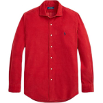 Polo Ralph Lauren Klassikaline puuvillane pikkade varrukatega s&auml;rk sametise terava kraega Meeste s&auml;rgid Punane 710978952-008 XS