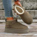 2025 Uued Naiste Lumesaapad Lamedad Platvormkingad Daamidele Vabaaja L&uuml;hike Plush Soojad Chelsea Pahkluusaapad Zapatos De Mujer 36 roheline