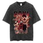 Anime Baki Pesemistega T-s&auml;rk Harajuku Suvine Puuvillane L&uuml;hikeste Varrukatega &Uuml;lem&otilde;&otilde;duline T-s&auml;rk Vintage Streetwear Baki Hanma Prindiga T-s&auml;rk S mitmev&auml;rviline