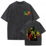 Pestud Vintage Reggae Originaator Bob Marley One Love Albumi Graafiline T-s&auml;rk Meestele Klassikaline T-s&auml;rk Meeste Puuvillased &Uuml;lem&otilde;&otilde;dulised T-s&auml;rgid S mitmev&auml;rviline