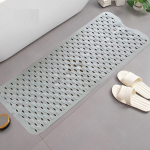 Eriti pikk 40*100 libisemisvastane PVC vannitoavaip iminappadega Triibulise mustriga L&auml;bipaistev tagak&uuml;lg 1,5 mm paksusega vanni jaoks (Grey,40*100cm [cross-border selling]]) hall