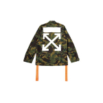 OFF WHITE Camouflage Nooltega Plaaster Varrukate Jakk OMEL001S187340129901 XXS roheline