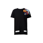 OFF WHITE T-s&auml;rgid Meeste &Uuml;mmarguse kaelusega M&otilde;&otilde;dukas Sirge l&otilde;ikega CM10082405 XXS must