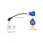 32A Sinine CEE Pistikupesa 16A EU Schuko Pistiku Adapter 7KW kuni 3.5KW Elektriauto Laadimise Adapter EV Laadija jaoks Kaasaskantav 32A-16A Blue Adapter