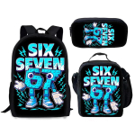 Moetrend Uus Terjer 67Sixseven Tr&uuml;kitud Koolikott L&otilde;unakott Pinal Kolmeosaline Komplekt Lahe &Otilde;pilase Koolikott School bag + meal bag + pencil case