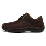 Clarks nahast madalad mugavad paksude tallaga vabaajajalatsid Meeste toss Punakaspruun 203390057 42 black