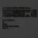 Loomingulised kirsiklahvid musta marmori suur komplekt PBT 129 klahvi mehaanilistele klaviatuuridele 129 keys keycaps must
